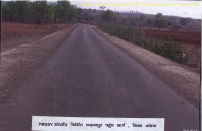 District-Khandwa, Package No-MP 2103, Road Name-Lakan Goan to Kesoon 1